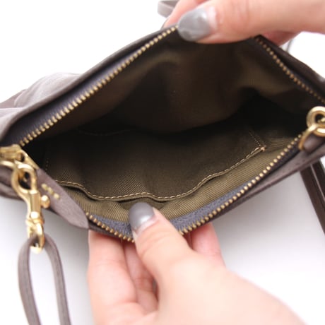 CAT FACE GATHER POCHETTE   SMALL