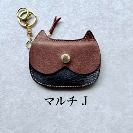 CAT FACE SMALL PURSE　マルチA～J【kura】世界でたった１つ「Only one product in the world」