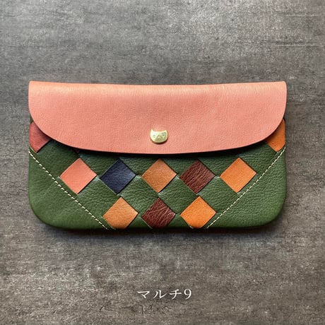 NECOREPA MESH WALLET レザーメッシュウォレット　マルチ6～10【kura】世界でたった１つ「Only one product in the world」