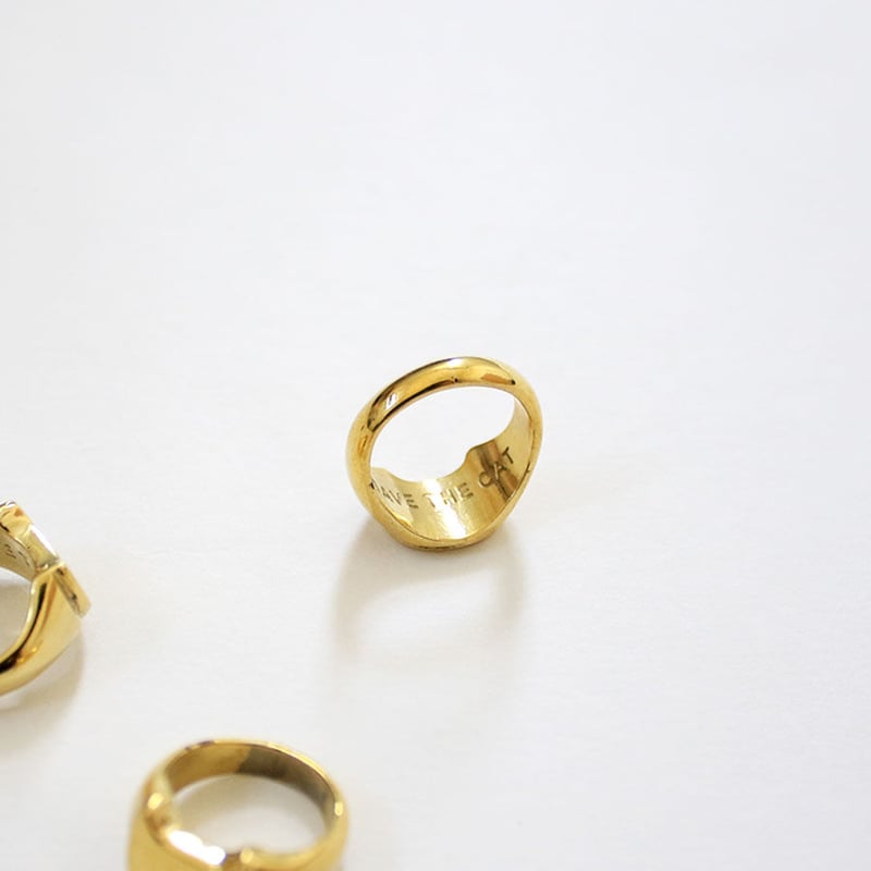 CAT SIGNET RING 真鍮キャットシグネットリング | NECOREPA STORE