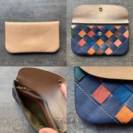 NECOREPA MESH WALLET レザーメッシュウォレット　マルチ6～10【kura】世界でたった１つ「Only one product in the world」