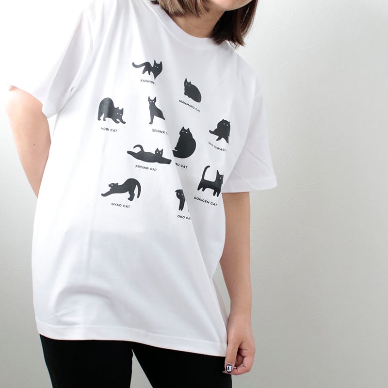 キャットポーズ Tシャツ | NECOREPA STORE
