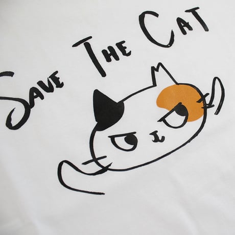 ネコリパ首相デザイン 不敵な笑み猫バンザイTシャツ