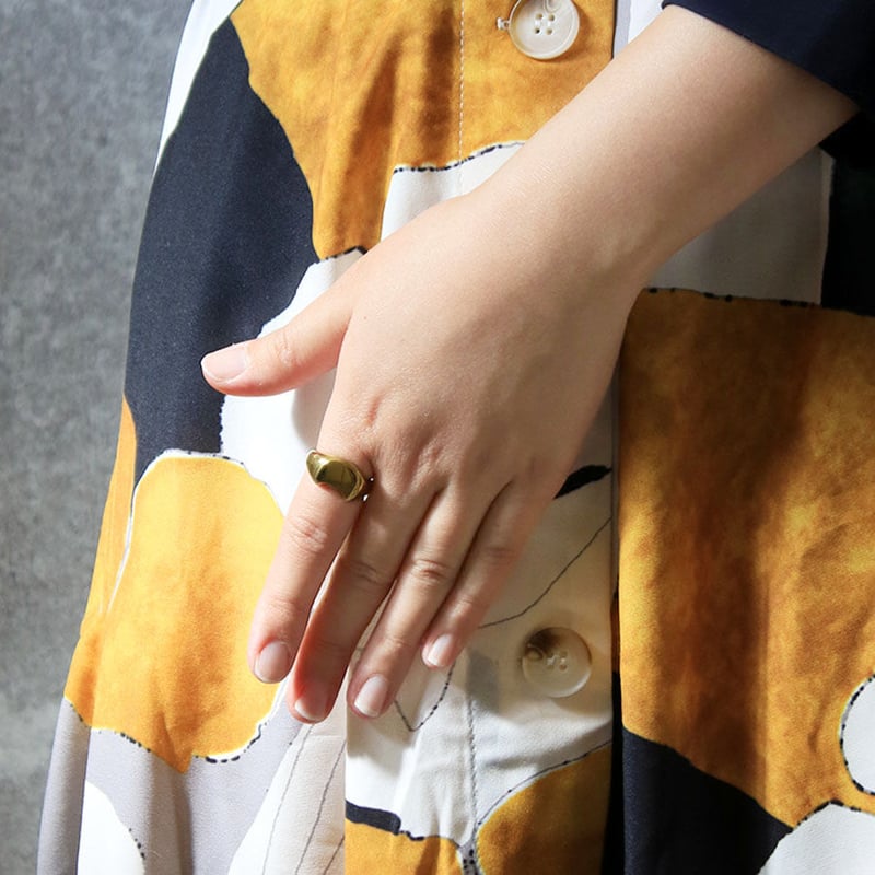 CAT SIGNET RING 真鍮キャットシグネットリング | NECOREPA STORE