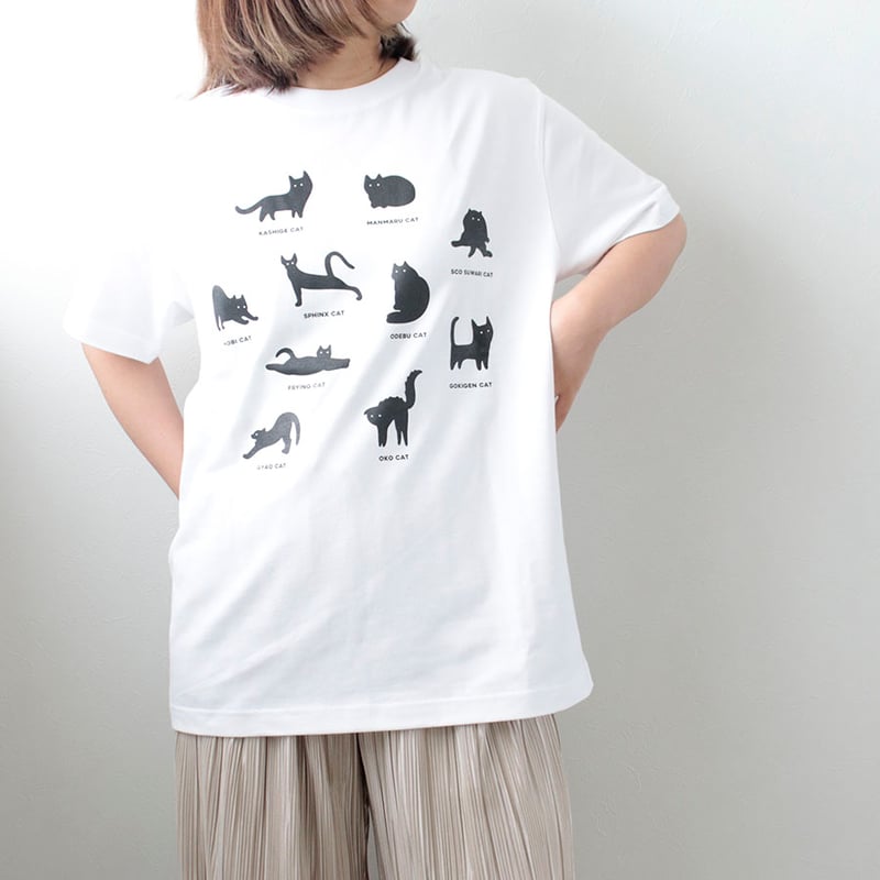 キャットポーズ Tシャツ | NECOREPA STORE