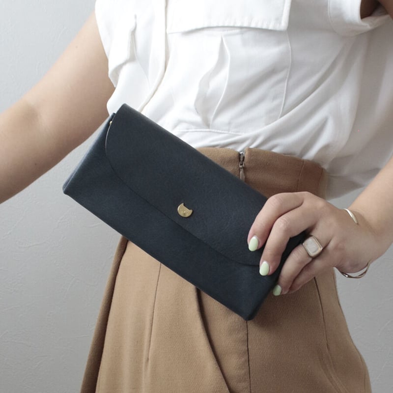 ネコリパワンレザーウォレット ロング 丸ネコボタン | NECOREPA STORE