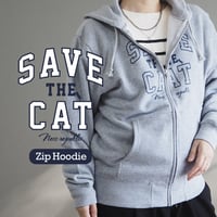 カレッジロゴSAVE THE CAT　ジップパーカー
