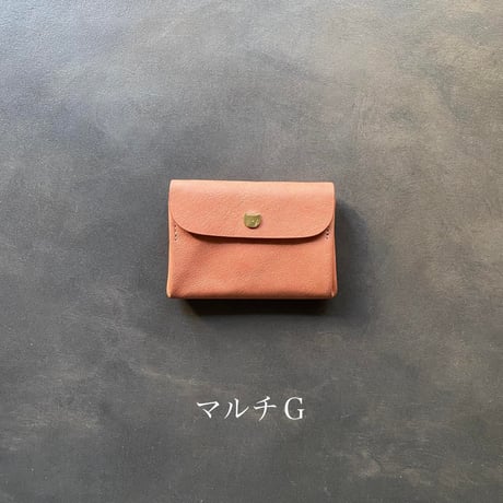 ネコリパワンレザーミニウォレット　丸ネコボタン　マルチF～I【kura】世界でたった１つ「Only one product in the world」