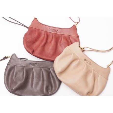 CAT FACE GATHER POCHETTE   SMALL