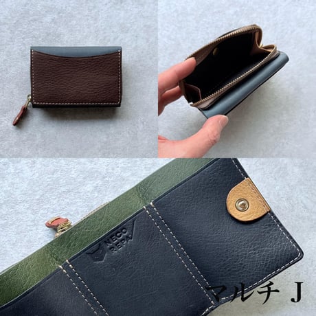 マイクロウォレット ジップ　マルチF~J【kura】世界でたった１つ「Only one product in the world」