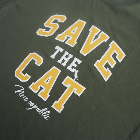 カレッジロゴSAVE THE CAT　Tシャツ