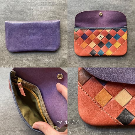 NECOREPA MESH WALLET レザーメッシュウォレット　マルチ6～10【kura】世界でたった１つ「Only one product in the world」