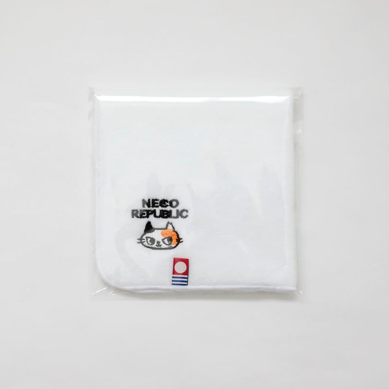 三毛ねこ刺繍 今治タオルハンカチ | NECOREPA STORE