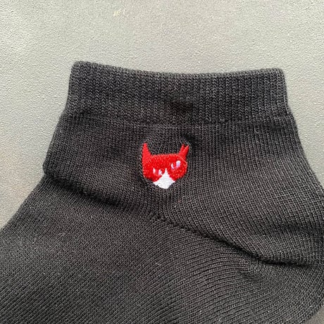 NECOREPA　刺繍ソックス　アンクル
