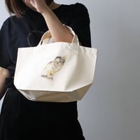 【ちびび基金】新デザイン登場！ 奇跡の子ちびび Chibibi the Miracle Cat フォトプリント　トートバッグ