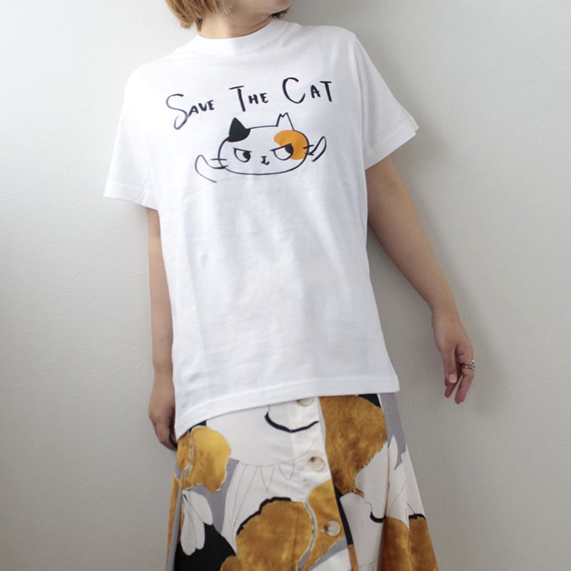 ネコリパ首相デザイン 不敵な笑み猫バンザイTシャツ | NECOREPA STORE