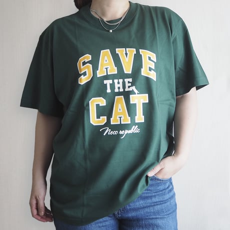 カレッジロゴSAVE THE CAT　Tシャツ