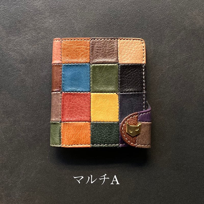 カラフルパッチワーク財布 クロコダイル 長財布 サイフ クロコ 財布 ワニ革 本革 パッチ