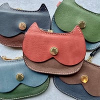 CAT FACE SMALL PURSE　マルチK～T【kura】世界でたった１つ「Only one product in the world」
