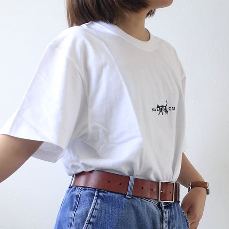 SAVE THE CAT シルエットTシャツ