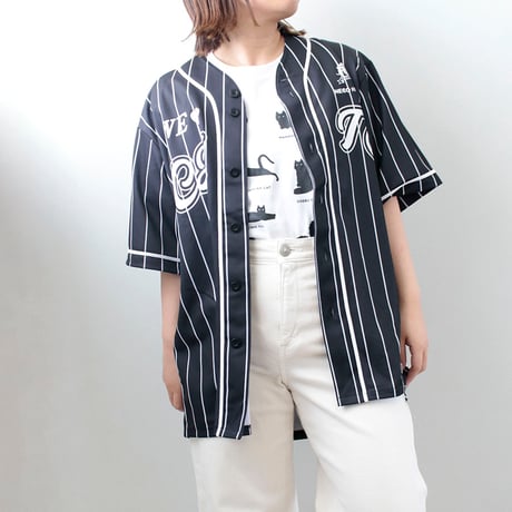 ネコリパベースボールユニフォームシャツ
