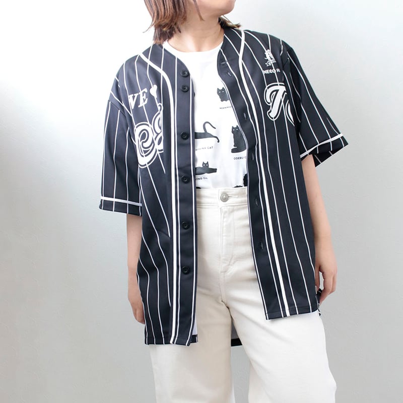ネコリパベースボールユニフォームシャツ | NECOREPA STORE