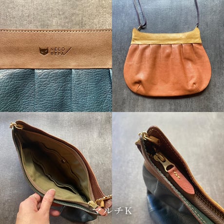 CAT GATHER POCHETTE  MEDIUM マルチK～O【kura】世界でたった１つ「Only one product in the world」