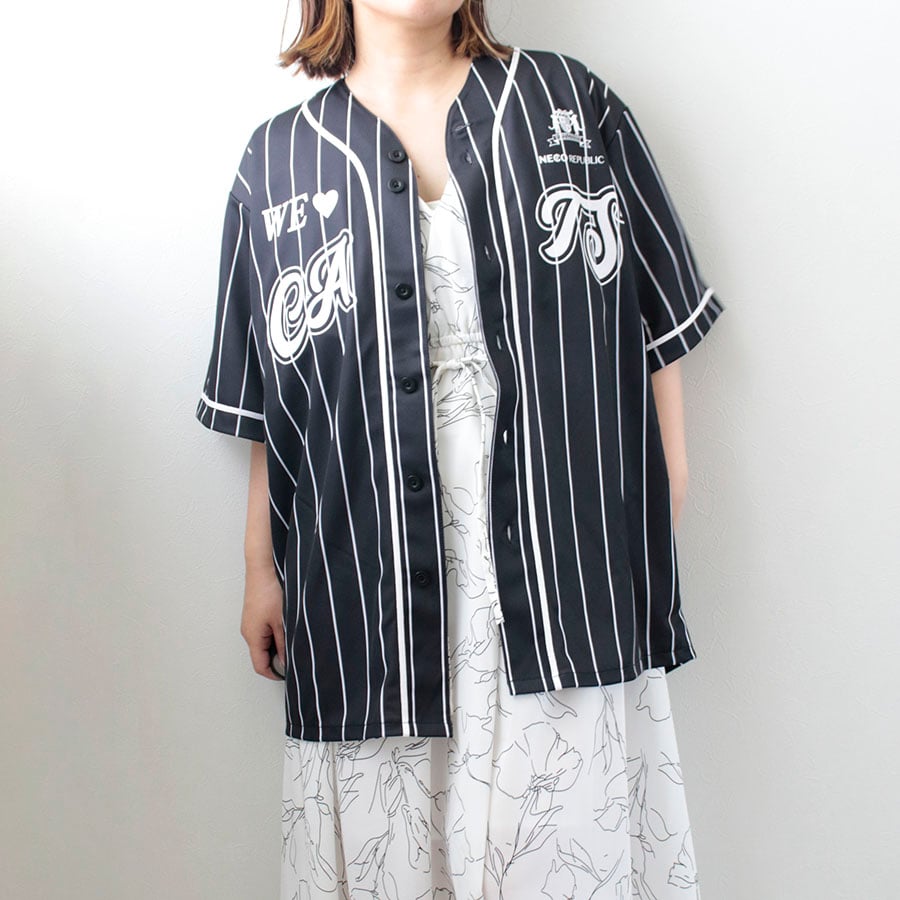 ネコリパベースボールユニフォームシャツ | NECOREPA STORE