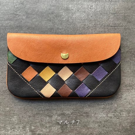NECOREPA MESH WALLET レザーメッシュウォレット　マルチ6～10【kura】世界でたった１つ「Only one product in the world」