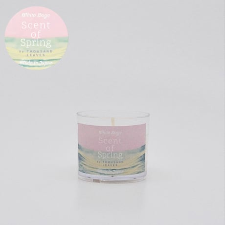 SCENT OF SPRING／ セントオブスプリング／国産ホワイトセージ ティーライトキャンドル