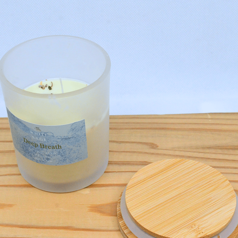DEEP BREATH／ディープブレス／国産ホワイトセージキャンドルS／M／L