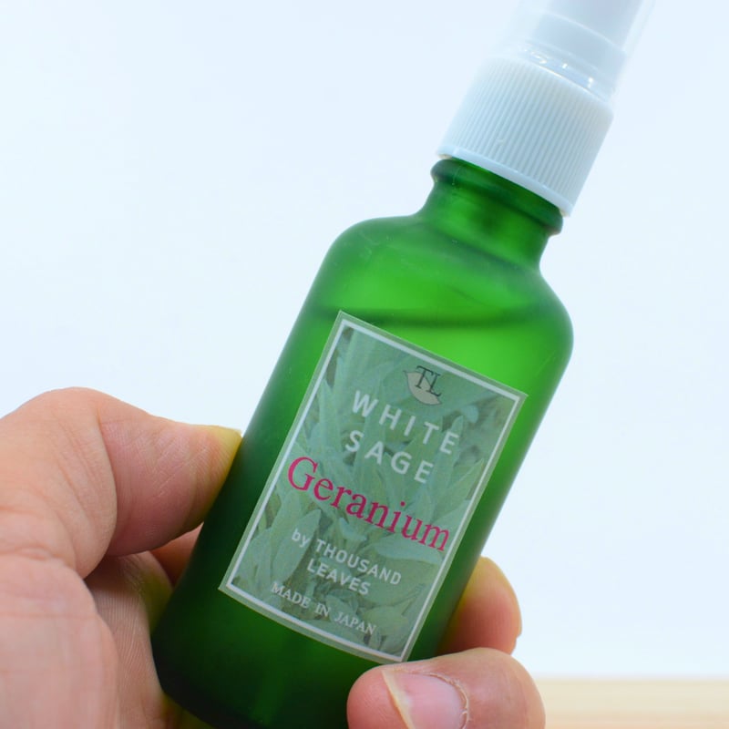 ゼラニウム／国産ホワイトセージスプレー | Thousand Leaves（サウザン