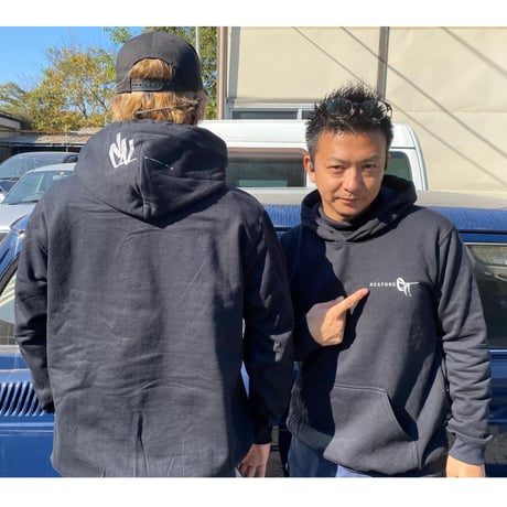 2020　Restor GT　×　Cal パーカー　グレーロゴ