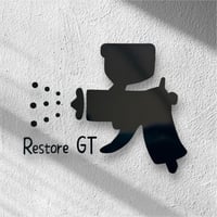 レストアGT　スプレーガンステッカー　黒