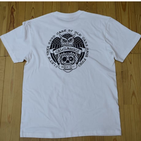 御守りイラストロゴTシャツ（白）
