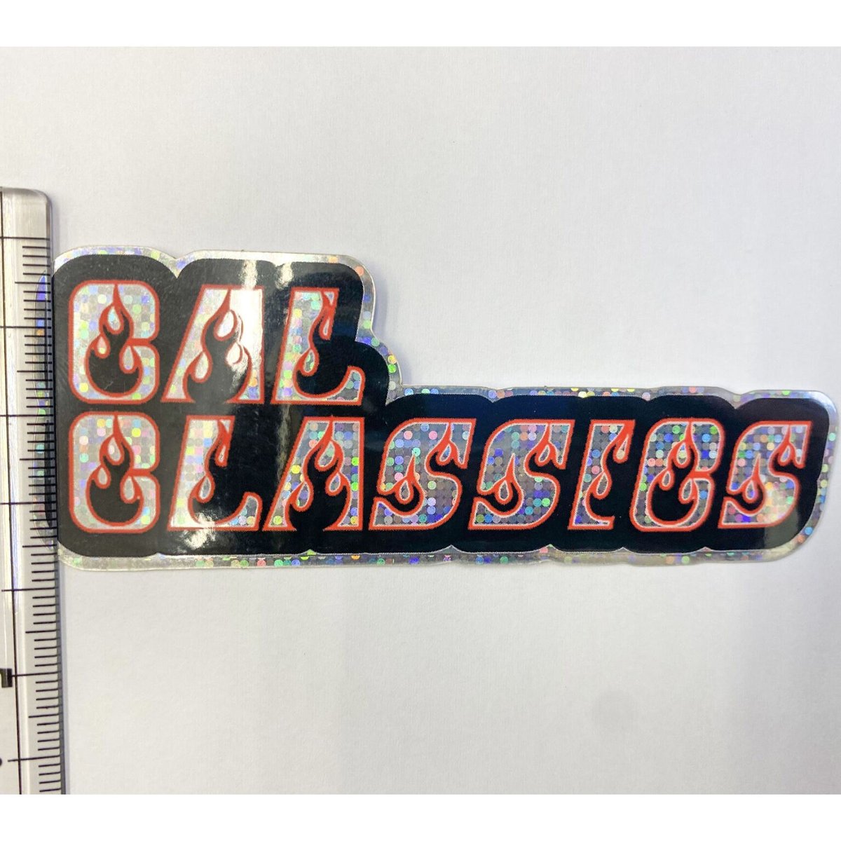 キャルクラシックスファイヤーパターン グリッターステッカー