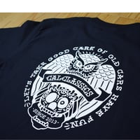 御守りイラストロゴTシャツ（黒）