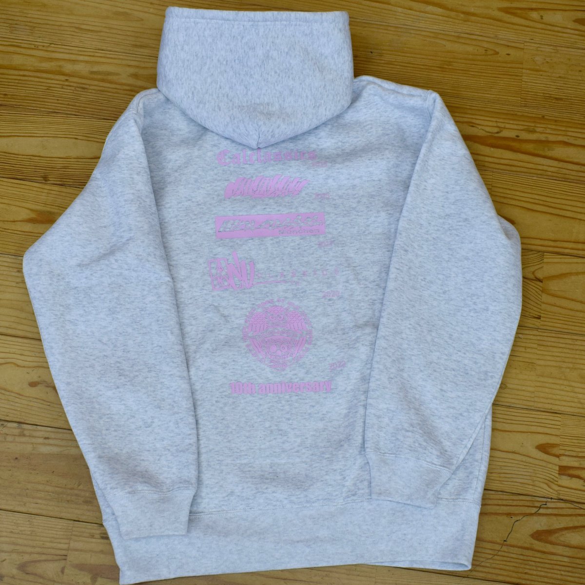 10th anniversaryパーカー【※グレー×ピンクプリント】 | cal