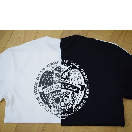 御守りイラストロゴTシャツ（黒）