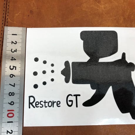 レストアGT　スプレーガンステッカー　黒