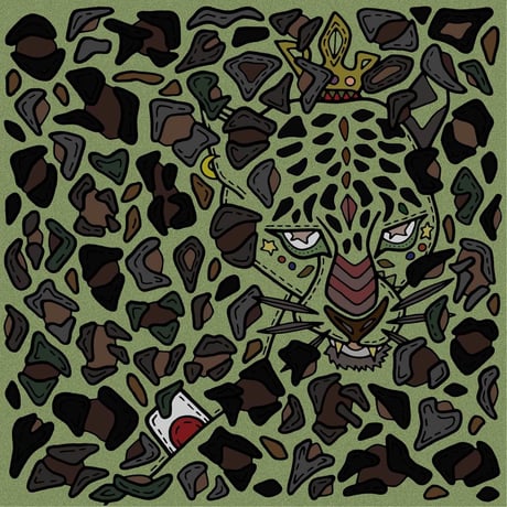 45cm角：【MCB451801】MINATSU  「TIGER」（メガネ拭き・めがね拭き）