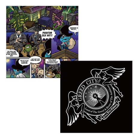 45cm角：【MCB451804】横山  欽一    「GREED CITY」（メガネ拭き・めがね拭き）