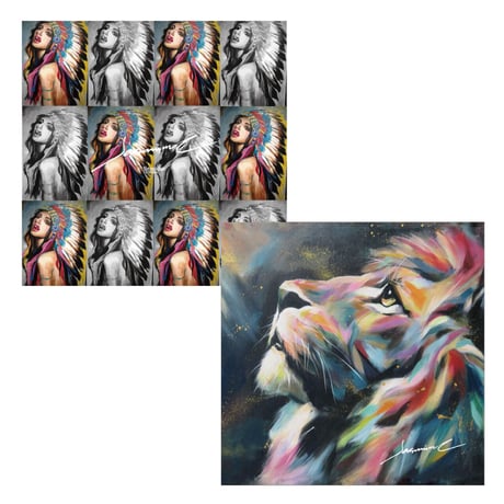 45cm角：【MCB451802】JASMINE 「INDIAN」（メガネ拭き・めがね拭き）