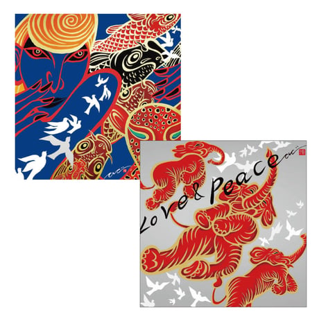 45cm角：【MCB451602】Ki-Yan 「鳩」（メガネ拭き・めがね拭き）