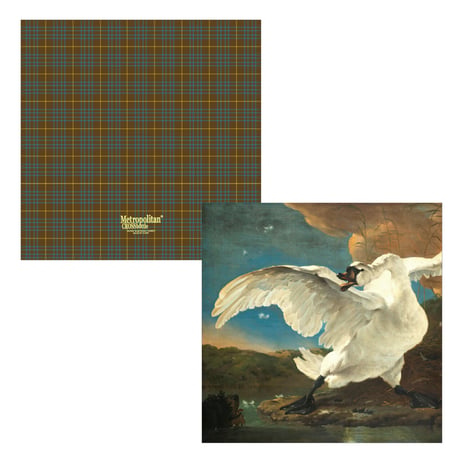 45cm角：【MCB452004】絶滅危惧種の白鳥 / JAN ASSELIJN（めがね拭き・メガネ拭き）MUSEUM SERIES