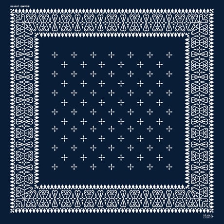 55cm角：【MCB551651】BEAMS別注  COLLABORATION  「BLUE」（メガネ拭き・めがね拭き）