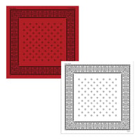 55cm角：【MCB551650】BEAMS別注  COLLABORATION  「RED」（メガネ拭き・めがね拭き）