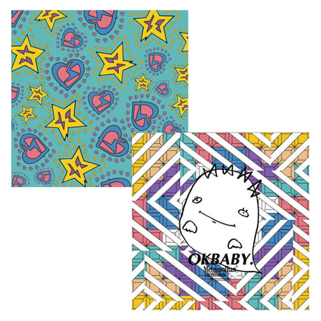 45cm角：【MCB451902】G/G 「OKBABY」（メガネ拭き・めがね拭き）