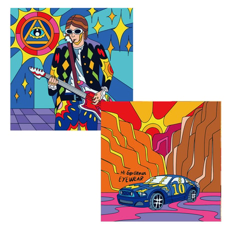 30cm角：【MCB312】LEGEND / Mr.Gentleman Eyewear（めがね拭き・メガネ拭き）