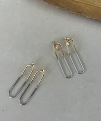 ラウンドコンビピアス・イヤリング